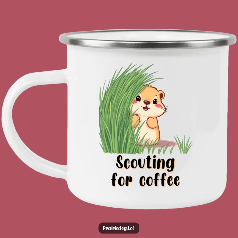 Funny Prairie Dog Camping Mug - Outdoor Curious Drinkware, Great Gift