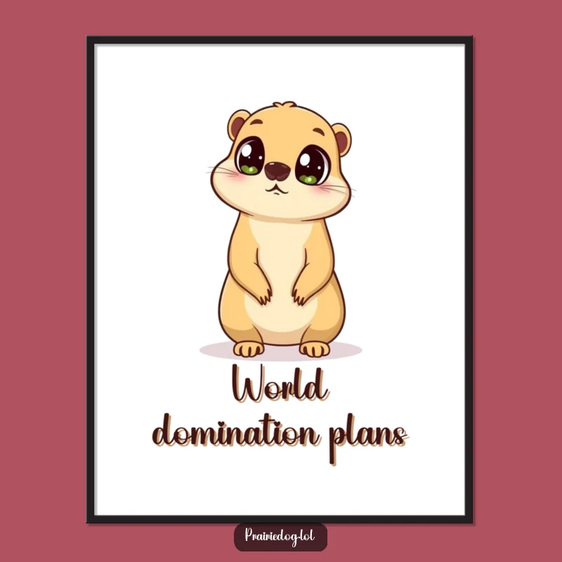 Funny Curious Prairie Dog Digital Art - Watchful Decor Gift
