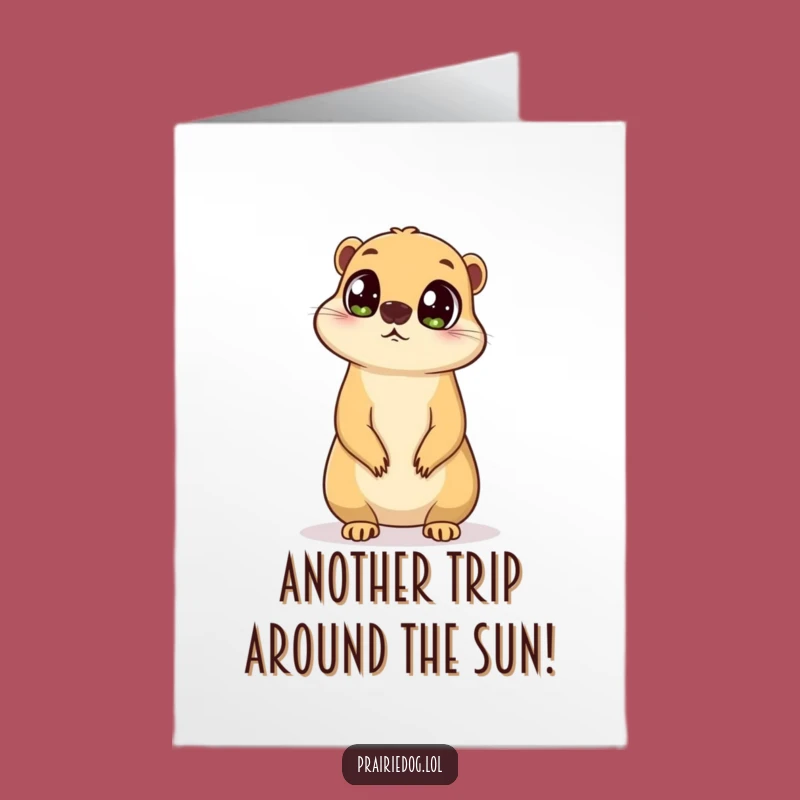 Free Printable Funny Prairie Dog Birthday Card: Curious Watcher, Surveying Downloadable Gift
