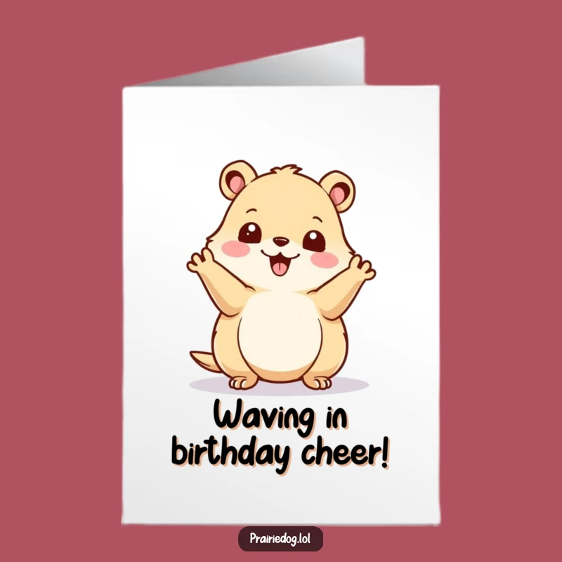 Free Printable Happy Prairie Dog Birthday Card - Energetic Fun Download