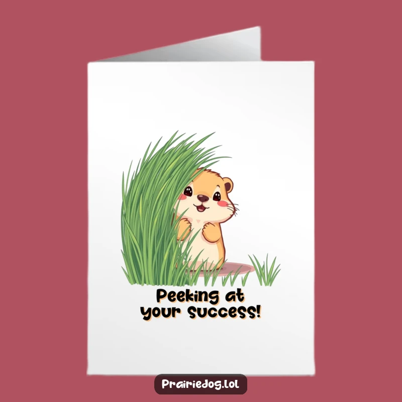 Free Printable Curious Prairie Dog Congrats Card - Humorous Downloadable