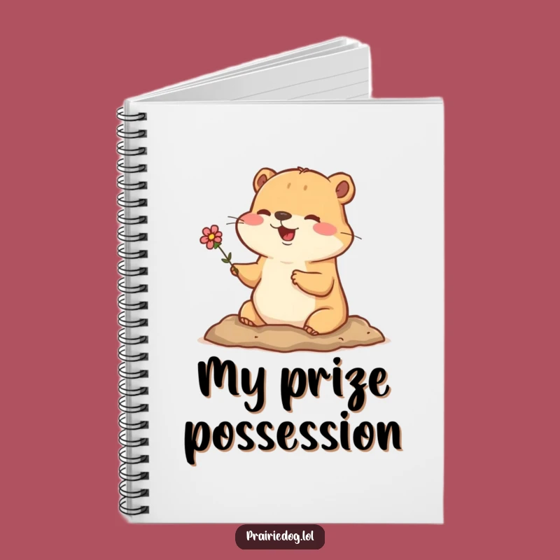 Funny Prairie Dog Flower Notebook - Cute Burrow Journal Gift