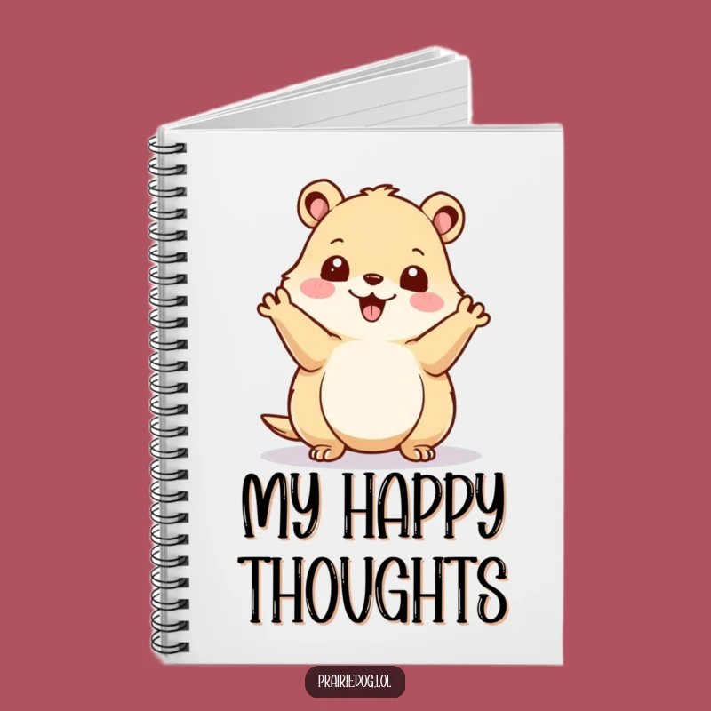 Funny Prairie Dog Notebook - Energetic Waving Journal, Perfect Gift