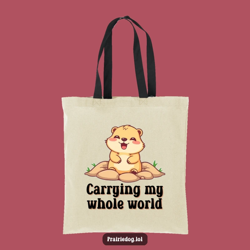 Funny Prairie Dog Glee Tote Bag, Cute Burrow Popper Carryall, Hilarious Gift
