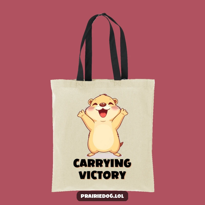Funny Joyful Prairie Dog Tote Bag - Adventure Accessory Gift