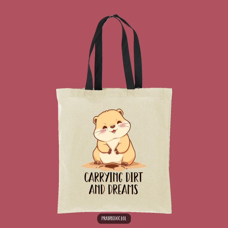 Funny Prairie Dog Digging Tote Bag - Chic and Hilarious Animal Carryall